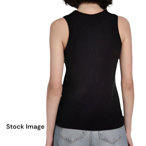 Minnie Rose Cotton Cashmere‎ Slvless Ribbed Top NWT Wm Sz XS - Picture 2 of 8